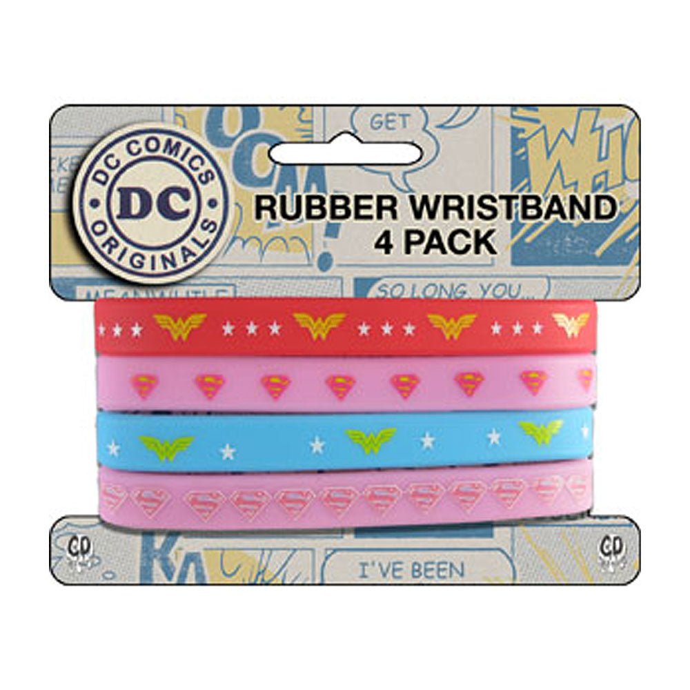 WONDER WOMAN ワンダーウーマン - 4 MINI RUBBER WRISTBAND SET / リストバンド - PGS